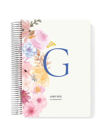 Caderno Espiral Flower Monogram